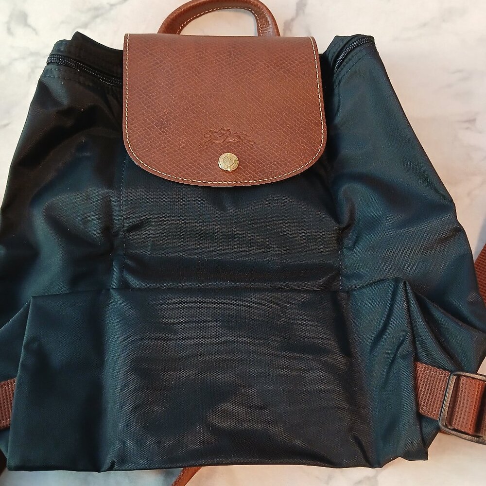 Authentic Longchamp Le Pliage Black Original Backpack